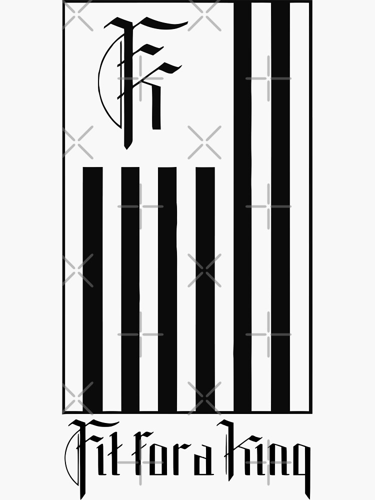 "Fit For A King Merch F For A King" Sticker for Sale by RanaMia Redbubble