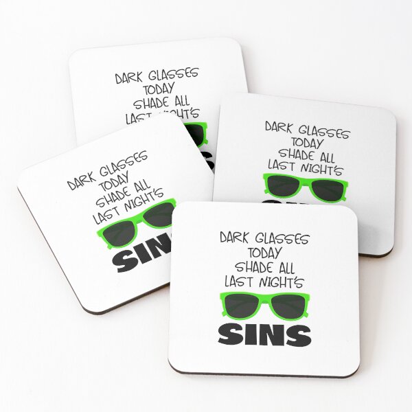 Item preview, Dark Glasses Today…! Green (on White) designed and sold by PawsitiveMum.