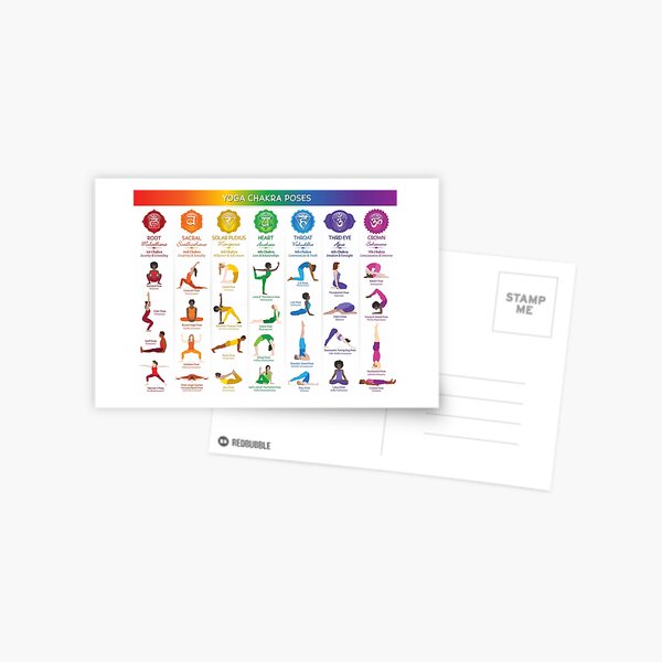 Item preview, Yoga Chakra Poses Chart - 74 designed and sold by serenaking.