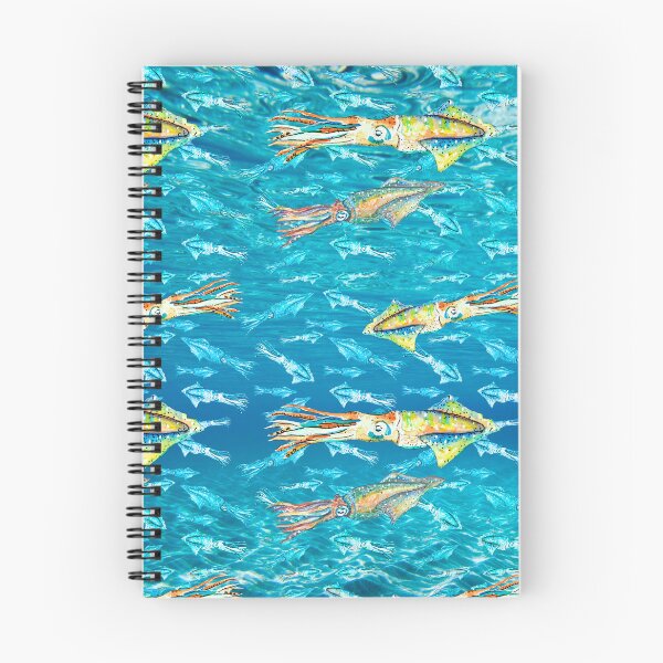 Item preview, water and squid designed and sold by handmadehipsters.