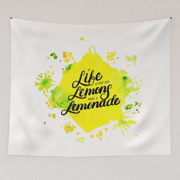 Item preview, Motivational Quote - When Life Gives you Lemons Make Lemonade - lemon Splat designed and sold by WearWolfDesigns.
