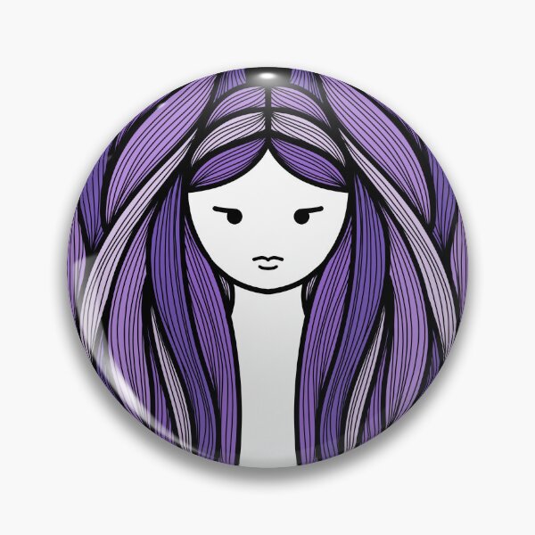 Item preview, Line Art Woman Purple Hair designed and sold by Morgan Klassiks.