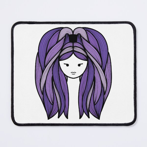 Item preview, Line Art Woman Purple Hair designed and sold by Morgan Klassiks.