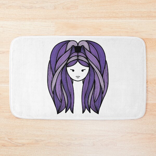 Item preview, Line Art Woman Purple Hair designed and sold by Morgan Klassiks.