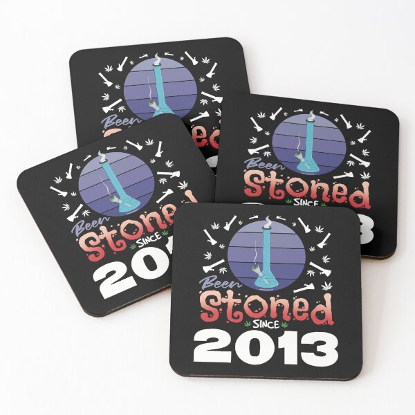 Item preview, Been stoned since 2013 (Purple retro vintage sunset with bong) designed and sold by YomeHayin.