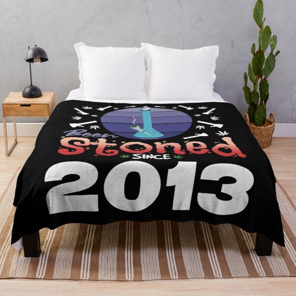 Item preview, Been stoned since 2013 (Purple retro vintage sunset with bong) designed and sold by YomeHayin.