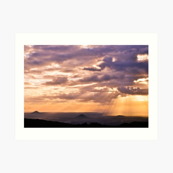 glass house mountains, queensland, australia Art Print