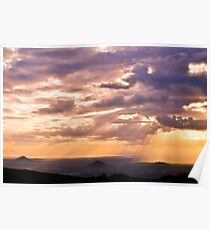 glass house mountains, queensland, australia Poster
