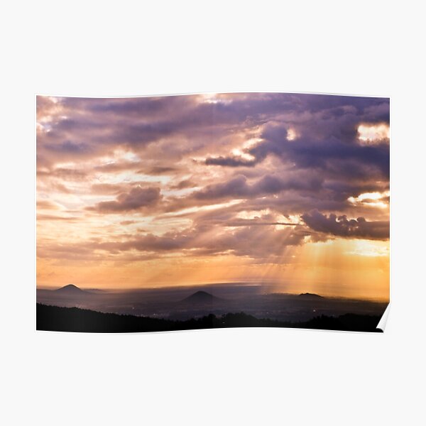 glass house mountains, queensland, australia Poster