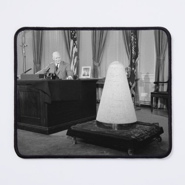 Item preview, President Dwight Eisenhower With Missile Nose Cone - 1957 designed and sold by warishellstore.