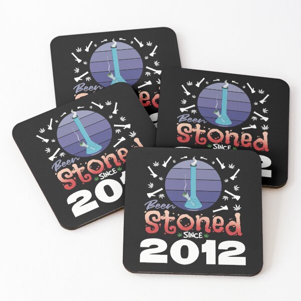 Item preview, Been stoned since 2012 (Purple retro vintage sunset with bong) designed and sold by YomeHayin.