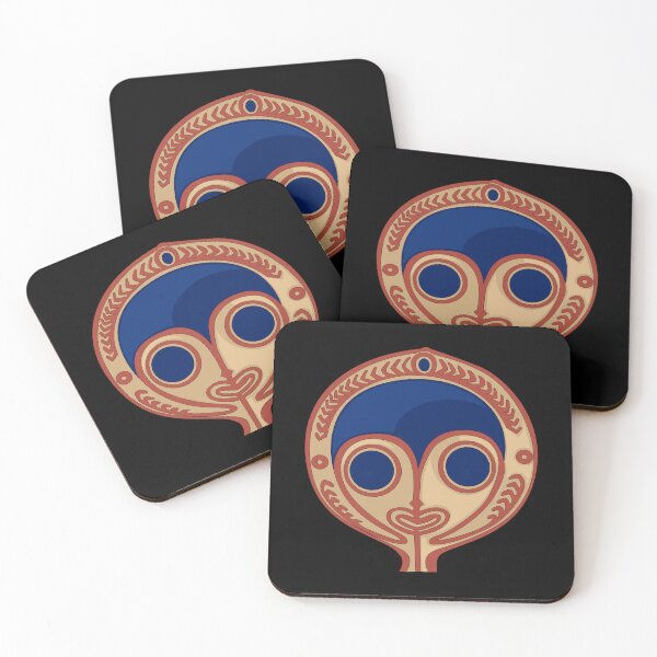 Item preview, New Guinea Tribal Art Face Mask Carving Artwork Gift designed and sold by Maljonic.