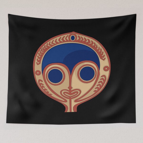 Item preview, New Guinea Tribal Art Face Mask Carving Artwork Gift designed and sold by Maljonic.