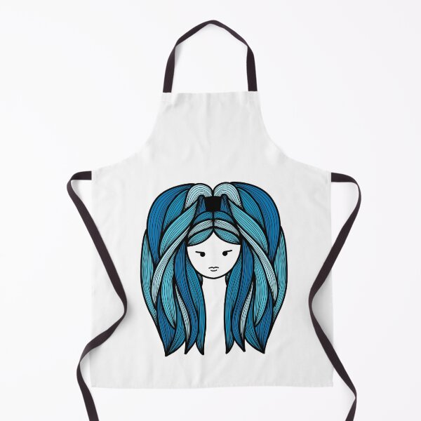 Item preview, Line Art Woman Blue Hair designed and sold by Morgan Klassiks.