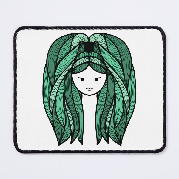 Item preview, Line Art Woman Green Hair designed and sold by Morgan Klassiks.