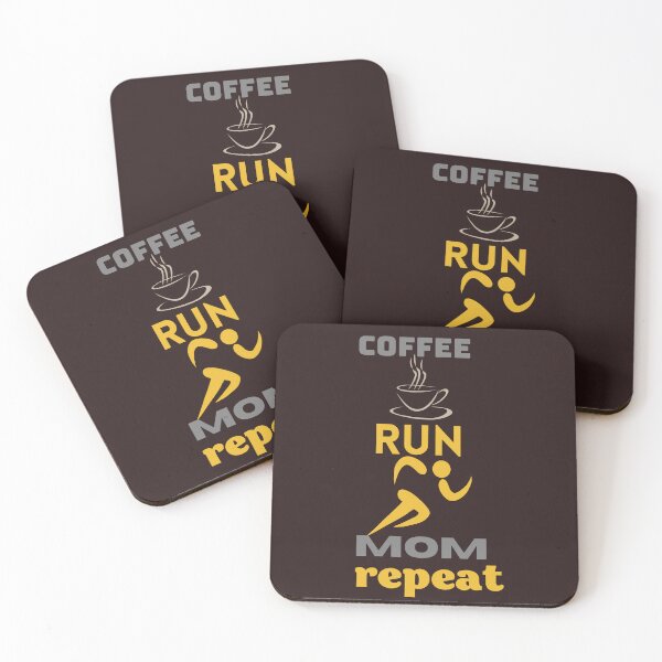 Item preview,   coffee run mom repeat,funny,caffeine designed and sold by SENMARO100.