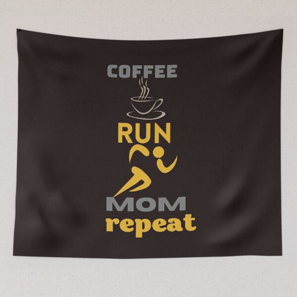 Item preview,   coffee run mom repeat,funny,caffeine designed and sold by SENMARO100.