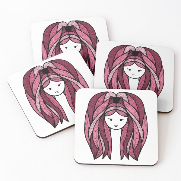 Item preview, Line Art Woman Pink Hair designed and sold by Morgan Klassiks.