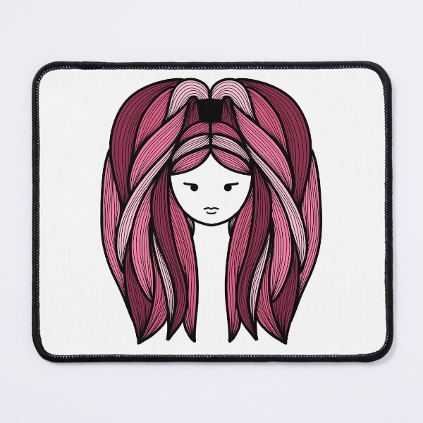Item preview, Line Art Woman Pink Hair designed and sold by Morgan Klassiks.