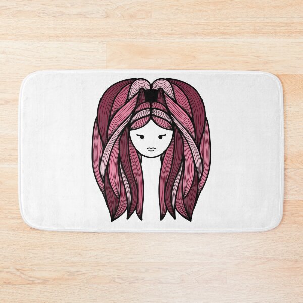 Item preview, Line Art Woman Pink Hair designed and sold by Morgan Klassiks.