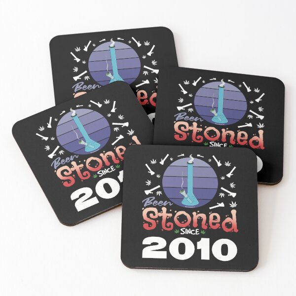 Item preview, Been stoned since 2010 (Purple retro vintage sunset with bong) designed and sold by YomeHayin.