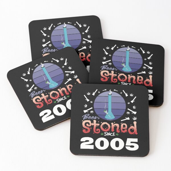 Item preview, Been stoned since 2005 (Purple retro vintage sunset with bong) designed and sold by YomeHayin.
