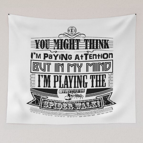 Item preview, GUITAR - YOU THINK I'M PAYING ATTENTION - FUNNY QUOTE - GUITARIST black designed and sold by KoolDsignsMUSIC.