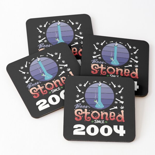 Item preview, Been stoned since 2004 (Purple retro vintage sunset with bong) designed and sold by YomeHayin.