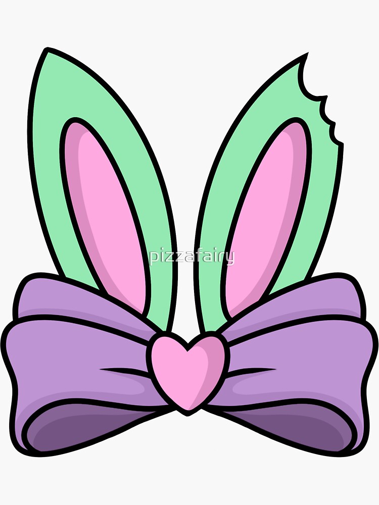 bunny ears sticker