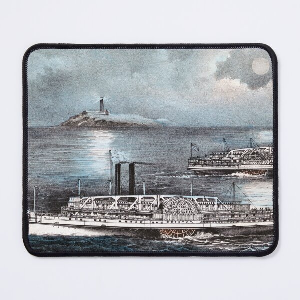 Item preview, Steamboats Passing At Midnight - On Long Island Sound designed and sold by warishellstore.