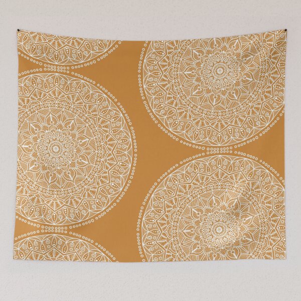 Item preview, Orange and White Contrast Circle of Life Mandala designed and sold by Jacob Thomas.