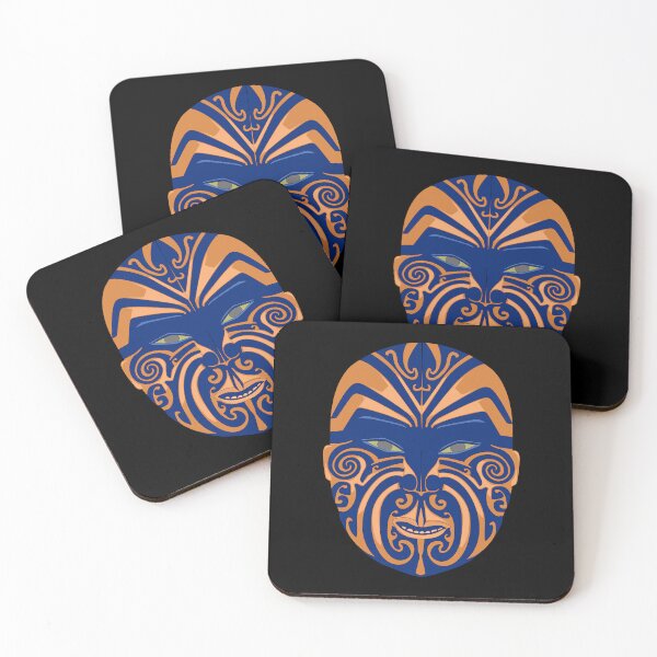 Item preview, Maori New Zealand Tribal Art Face Mask Artwork Gift designed and sold by Maljonic.