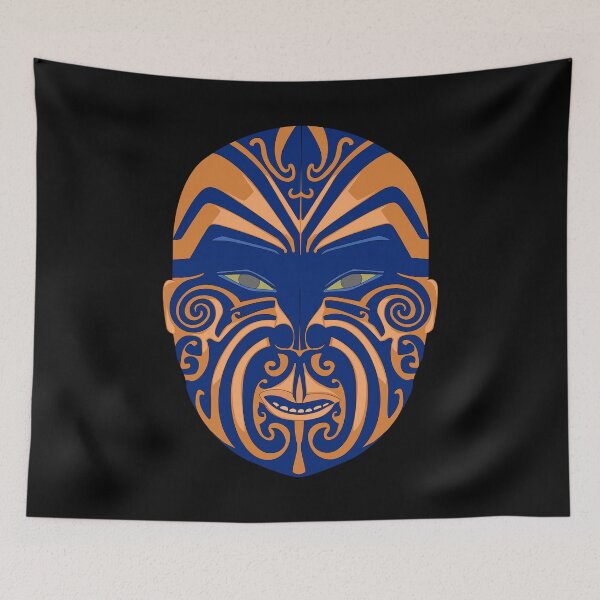 Item preview, Maori New Zealand Tribal Art Face Mask Artwork Gift designed and sold by Maljonic.