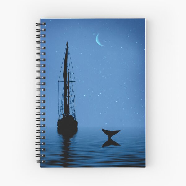 Item preview, Sailboat at Night with Crescent Moon Starry Skies and a Whale Tail Smooth Sailing designed and sold by Stephanie Laird.