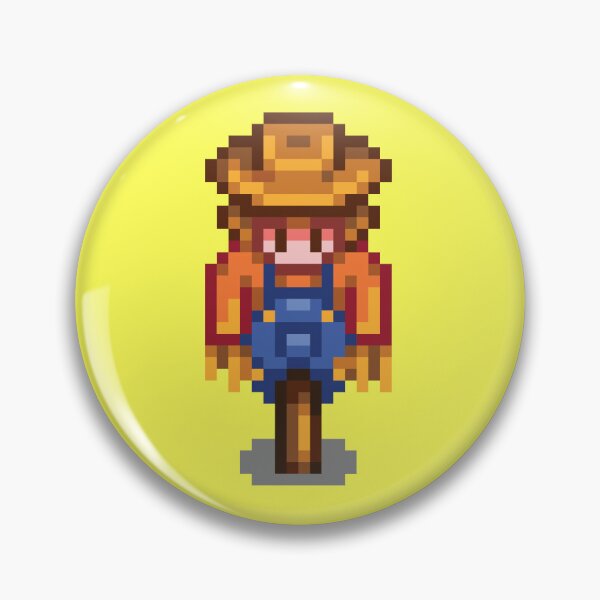 Artikelvorschau, Stardew Valley Vogelscheuche gelb entworfen und verkauft von aiya-pixels.