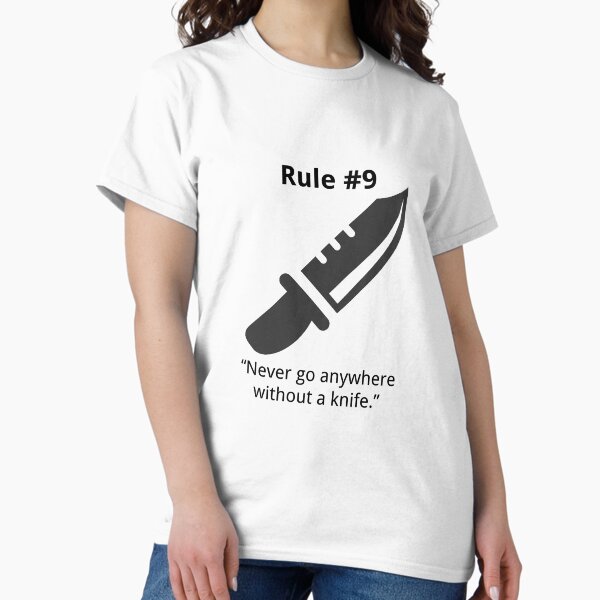 Item preview, Gibb's Rule #9 (Always carry a knife) designed and sold by shirtdude13.