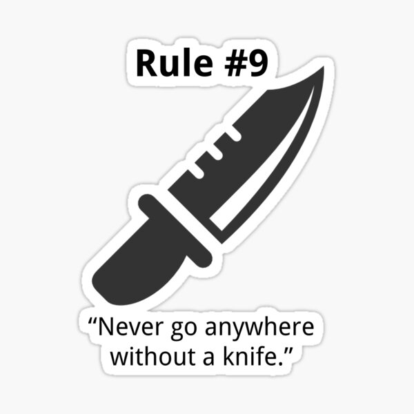 Item preview, Gibb's Rule #9 (Always carry a knife) designed and sold by shirtdude13.