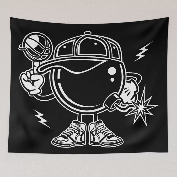 Item preview, Basketball bomb, da bomb, sports decor for boy, black and white designed and sold by TheWildePeach.