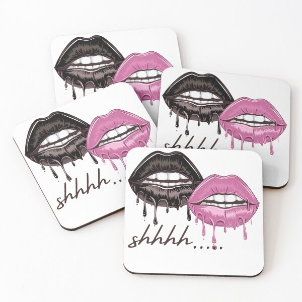 Item preview, Mouth pink and black shhhhhh designed and sold by Anna-Kik.