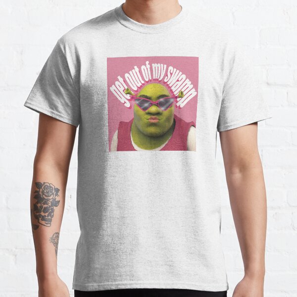 Item preview, Shrek Pink Get Out Of My Swamp Sticker designed and sold by 517-designs.