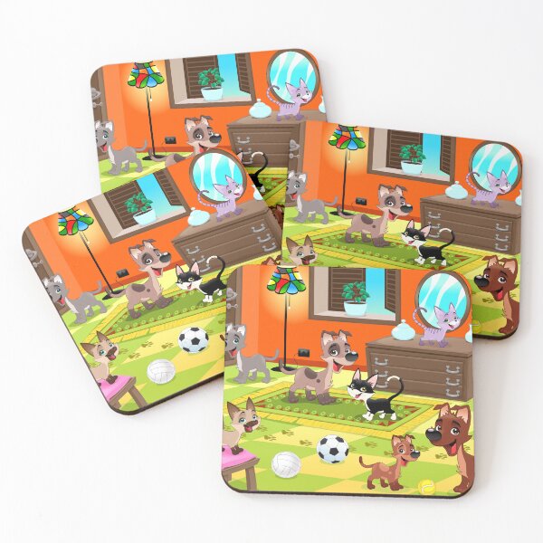 Item preview, Cats and Dogs Playing at Home designed and sold by Tony Yustein.
