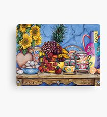 Rambutton, Eggs & Sunflower Canvas Print