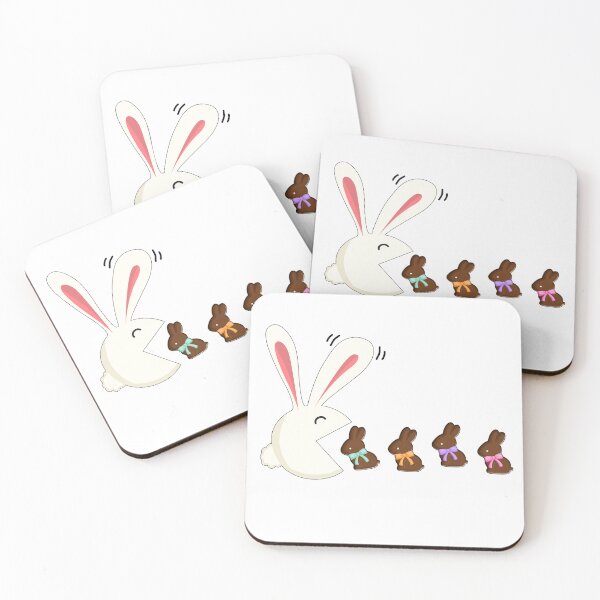 Item preview, Funny Easter Rabbit Eating Chocolate Easter Bunnies designed and sold by Dibble Dabble Designs.