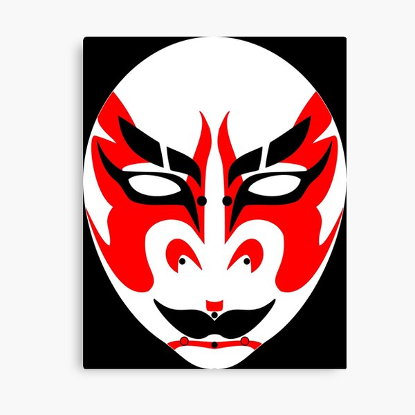 Download Kabuki Mask Canvas Print By Uredian Redbubble PSD Mockup Templates