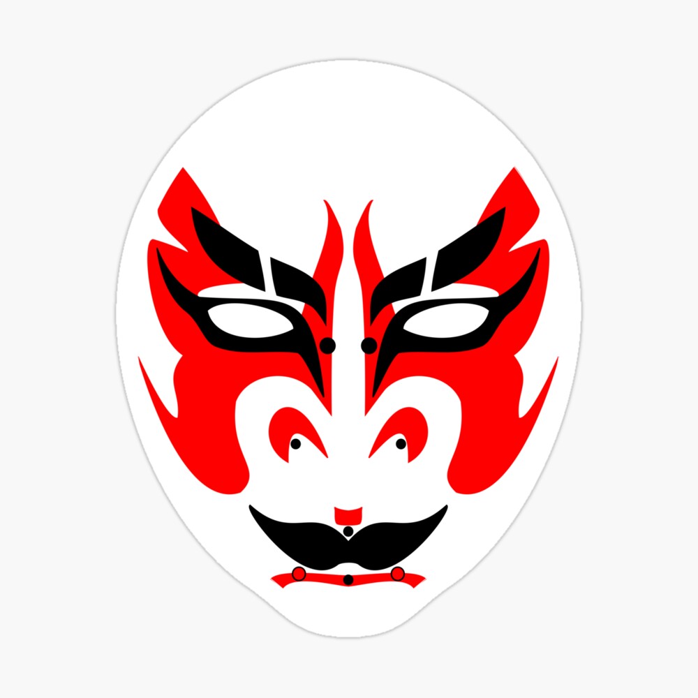 Download Kabuki Mask Canvas Print By Uredian Redbubble PSD Mockup Templates