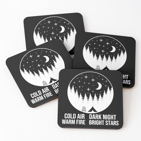 Item preview, Cold Air Dark Night Warm Fire Bright Stars - Camping Sayings designed and sold by Outdoorsy World.
