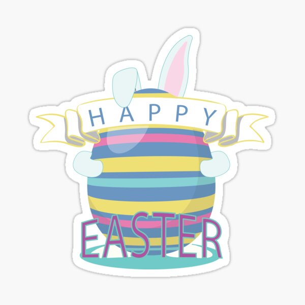 Easter Bunny Ears Pun Yoga Lover' Sticker