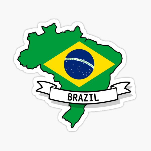 Brazil Flag Map Poster for Sale by Koi-Art