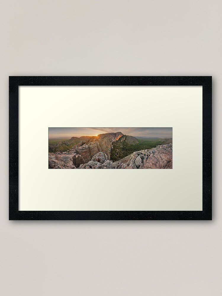 Thumbnail 1 of 7, Framed Art Print, Mount Stapylton Dawn, Grampians, Victoria, Australia designed and sold by Chockstone.