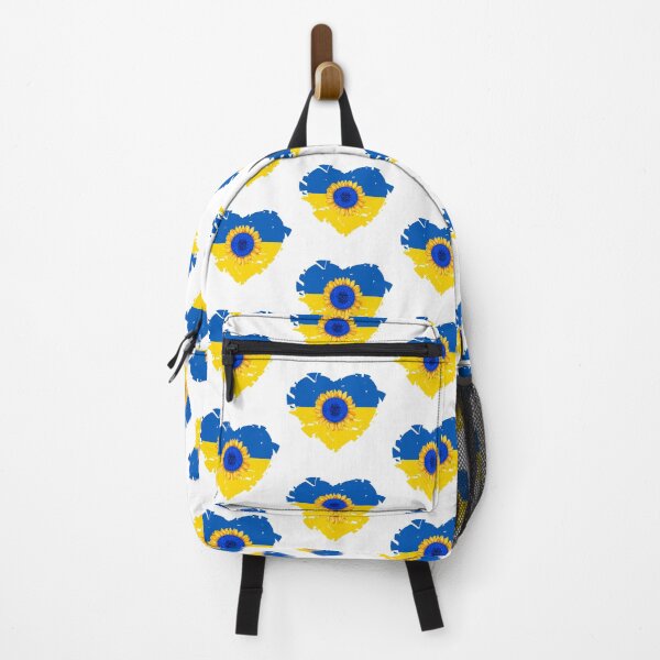 Item preview, The Broken Heart of Ukraine with Sunflower Rising - Ukrainian Flag Colors of Gold and Azure designed and sold by ozcushions.
